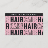 Moderne Muster rosa Haarverlängerungen nach Pflege Visitenkarte (Vorderseite)