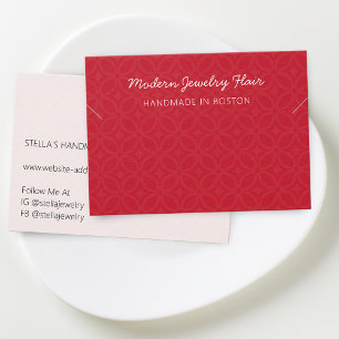 Moderne Muster-Rot-Halsketten-Armband-Displaykarte