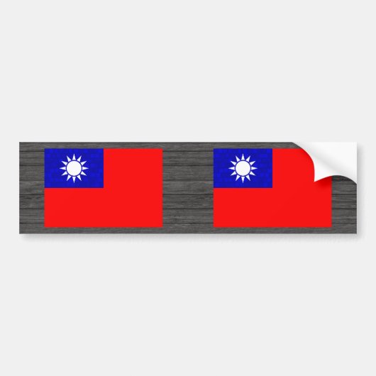 Moderne Muster-Taiwanese-Flagge Autoaufkleber (Vorne)