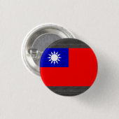 Moderne Muster-Taiwanese-Flagge Button (Vorne & Hinten)