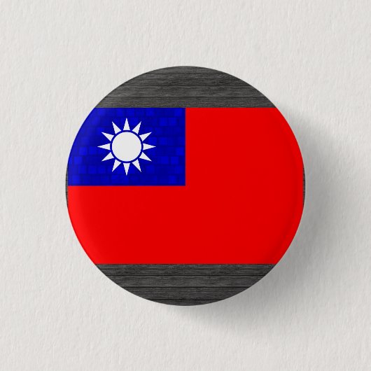 Moderne Muster-Taiwanese-Flagge Button (Vorderseite)