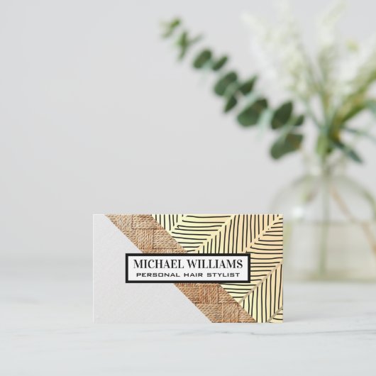 Moderne Muster und Materialien Visitenkarte (Stehend Vorderseite)