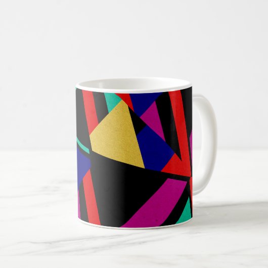 Moderne mutige abstrakte Farben Kaffeetasse (VorderseiteRechts)