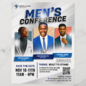 Moderne, mutige Ansammlung der Blue Men's Church Flyer (Vorne)