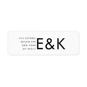 Moderne, mutige Big Monogram Elegante Hochzeit