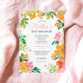 Moderne, mutige Blumenschrift Muttertag Brunch Einladung