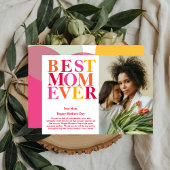 Moderne, mutige, farbenfrohe Beste Mama je Muttert Karte