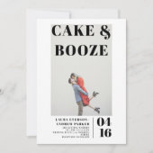 Moderne, mutige Foto-Hochzeit Einladung (Vorderseite)