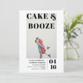 Moderne, mutige Foto-Hochzeit Einladung (Stehend Vorderseite)