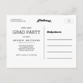 Moderne, mutige Graduierungsparty - Einladung (Rückseite)