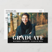 Moderne, mutige Graduierungsparty - Einladung (Vorne/Hinten)