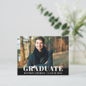 Moderne, mutige Graduierungsparty - Einladung (Stehend Vorderseite)