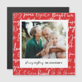 Moderne, mutige grafische Typografie - Weihnachten Magnetkarte (Vorne/Hinten)