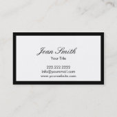 Moderne mutige Grenzbaby-Modell-Visitenkarte Visitenkarte (Rückseite)