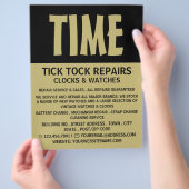 Moderne mutige, horologistische Werbung Flyer (Hand)