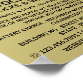 Moderne mutige, horologistische Werbung Poster (Ecke)