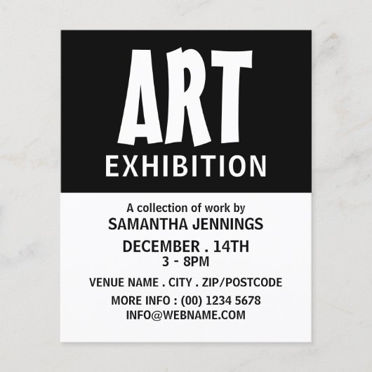 Moderne mutige, künstlerische Ausstellungswerbung Flyer (Vorne)