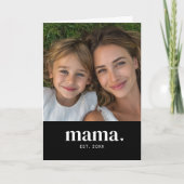 Moderne mutige Mama Foto Karte (Vorderseite)