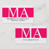 Moderne mutige Maskenbildner-Visitenkarten Visitenkarte (Vorne/Hinten)