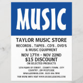 Moderne mutige Musik-Store-Werbung Flyer (Vorne)