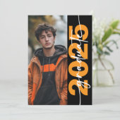 Moderne, mutige Orange Typografy Grad Ankündigung (Stehend Vorderseite)