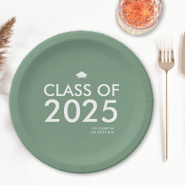 Moderne, mutige Partei für grüne Schulbildung Pappteller