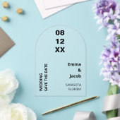 Moderne, mutige Save the Date Acryleinladung Acryleinladungen (Insitu (Hochzeit))