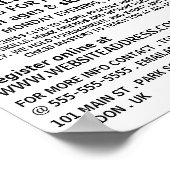 Moderne mutige Schachklubwerbung Poster (Ecke)