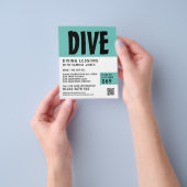 Moderne mutige, Scuba Diving Lektion Werbung Flyer (Gruppe)