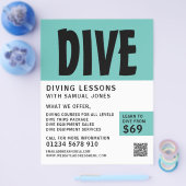 Moderne mutige, Scuba Diving Lektion Werbung Flyer (Einzeln)