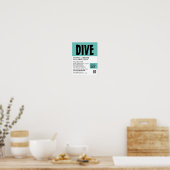 Moderne mutige, Scuba Diving Lektion Werbung Poster (Küche)