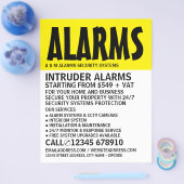 Moderne, mutige Sicherheitsalarm-Service-Werbung Flyer (Einzeln)