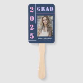 Moderne, mutige Typografie Blue Foto Graduation Pa Fächer