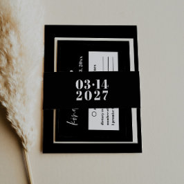 Moderne, mutige Typografie - Einladung zur Hochzei Einladungsbanderole