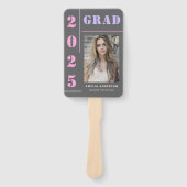 Moderne, mutige Typografie Gray Foto Graduation Pa Fächer (Vorderseite)