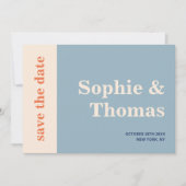 Moderne, mutige Typografie-Hochzeit rettet das Dat Einladung (Vorderseite)