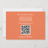 Moderne, mutige Typografie-Hochzeit rettet das Dat Einladung (Rückseite)