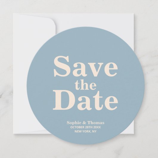 Moderne, mutige Typografie-Hochzeit rettet das Dat Save The Date (Vorderseite)