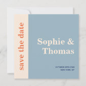 Moderne, mutige Typografie-Hochzeit rettet das Dat Save The Date (Vorderseite)