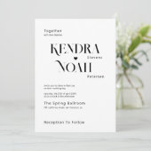 Moderne, mutige Typografie in einer QR-uAwg Einladung (Stehend Vorderseite)