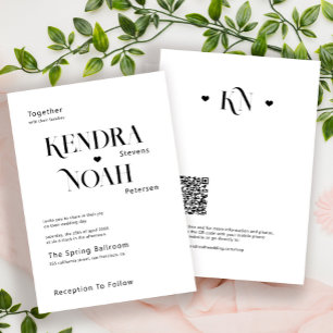 Moderne, mutige Typografie in einer QR-uAwg Einladung