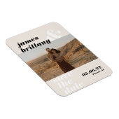 Moderne, mutige Typografie mit Foto Wedding Rettet Magnet (Rechte Seite)