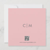 Moderne, mutige Typografie Pink & Grau Save The Date (Rückseite)