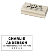 Moderne, mutige Typografie-Rücksendeadresse Gummistempel (Stempel)