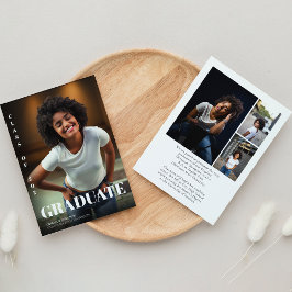 Moderne, mutige Typografie Schwarz-Weiß-Abschluss Ankündigung