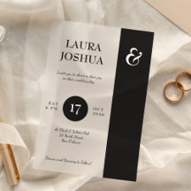 Moderne, mutige Typografie, Schwarz-Weiß-Hochzeit