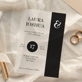 Moderne, mutige Typografie, Schwarz-Weiß-Hochzeit Acryleinladungen