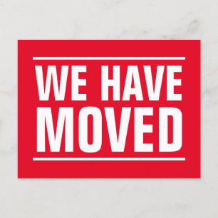 Moderne mutige Typografie Veränderung der Adresse  Postkarte