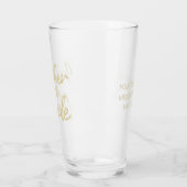 Moderne Mutter der Bride Gold Script Typografie Glas (Links)