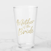 Moderne Mutter der Bride Gold Script Typografie Glas (Vorderseite)